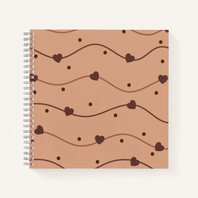 Musterblatt für Milchherz-Chocolate-Chips Notizbuch (Vorderseite)