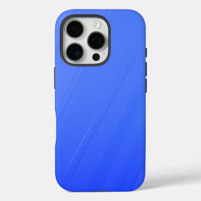 Musterdesign in Blau iPhone 16 Pro Hülle (Rückseite)