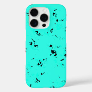 Musterdesign in Minze und Schwarz iPhone 16 Pro Hülle