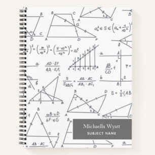 Musterdiagramm für personalisierte Mathematik Notizbuch
