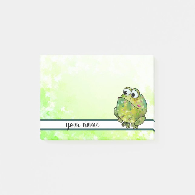 Musterfrosch, personalisiert post-it klebezettel (Vorderseite)