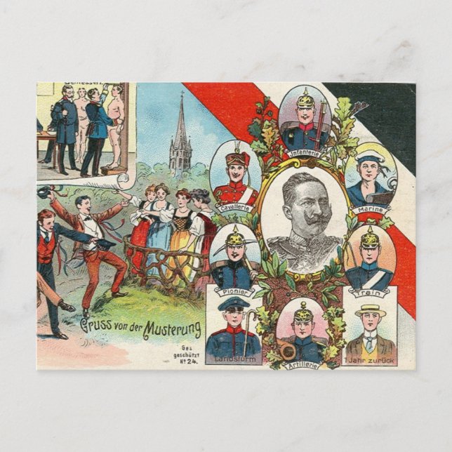 Mustering Postkarte (Vorderseite)