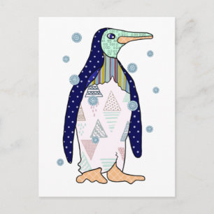 Musteringuin Postkarte