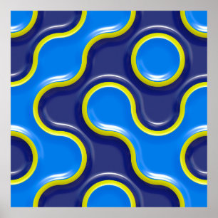 Musterkurven-Design nahtlos Poster