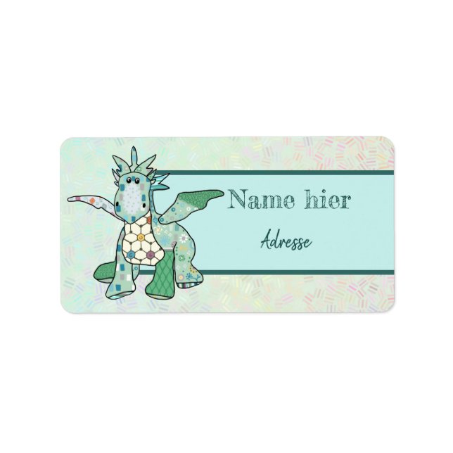 Mustermixdrache Adressaufkleber (Vorne)