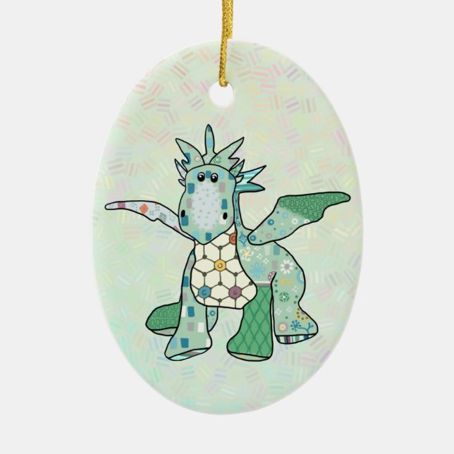 Mustermixdrache Keramik Ornament (Vorne)