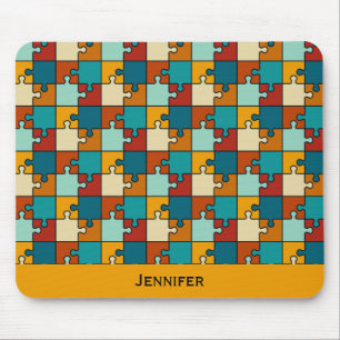 Mustername für Vintage-Puzzleteile Mousepad