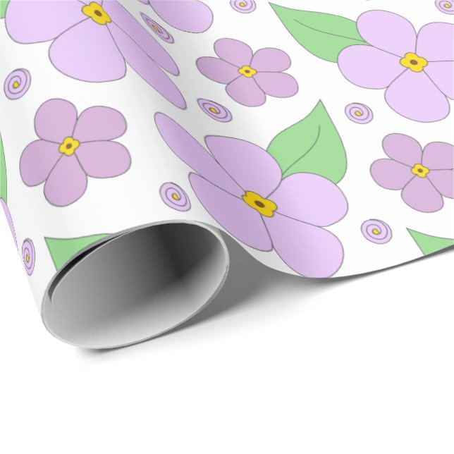 Musterpapier für große Lilac-Blume Geschenkpapier (Rolleneckpunkt)