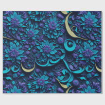 Musterpapier für lila und blaue Blume