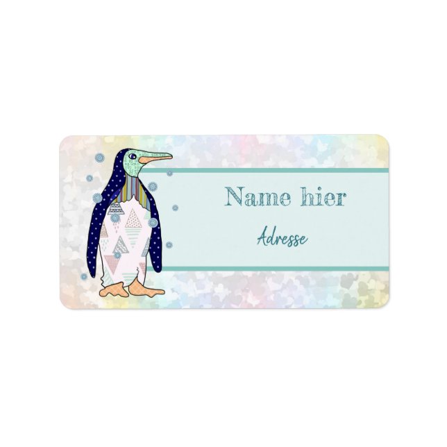 Musterpinguin Adressaufkleber (Vorne)