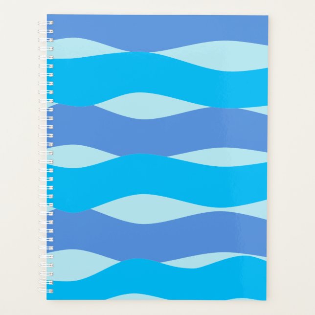 Musterplaner Blaue Wellen Planer (Vorderseite)