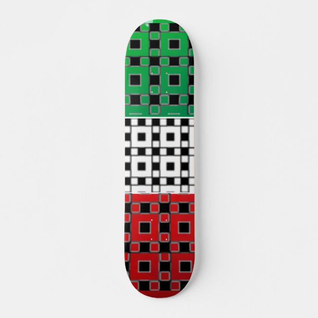 Musterquadrate Skateboard (Vorne)
