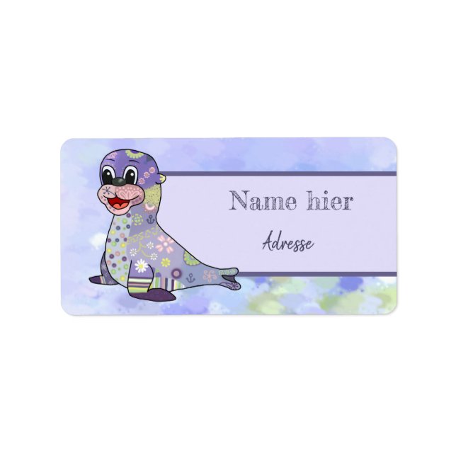 Musterrobbe Adressaufkleber (Vorne)