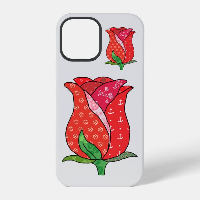 Musterrose  iPhone 12 pro hülle (Rückseite)