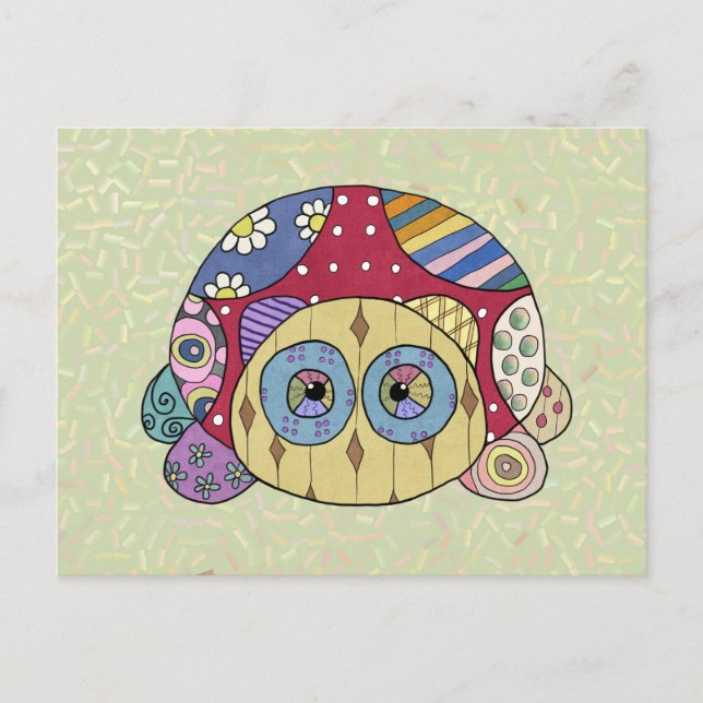 Musterschildkröte Postkarte (Vorderseite)