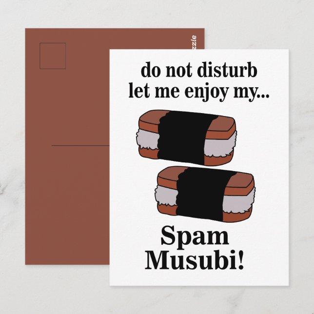 Musubi Ließ mir Spaß meine Spam Musubi Postkarte (Vorne/Hinten)
