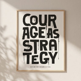 Mut als Strategie - Typografie Druck | Wandkunst Poster