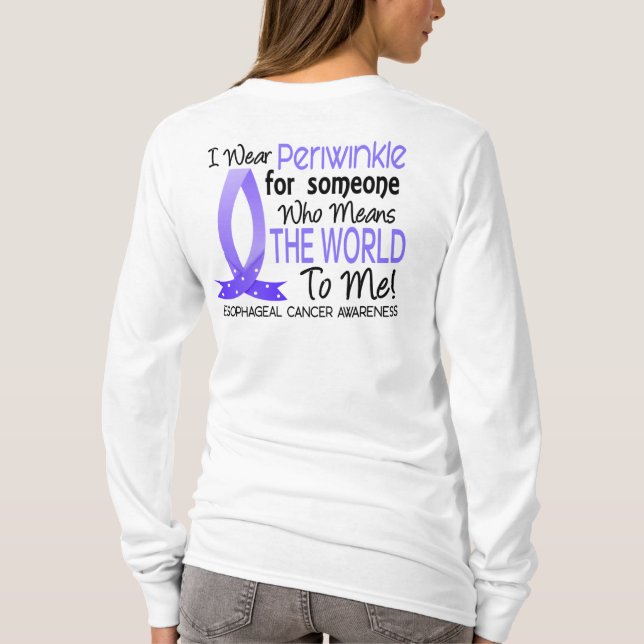 Mut-Glauben-Stärken-Hoffnungs-Esophageal Krebs T-Shirt (Rückseite)