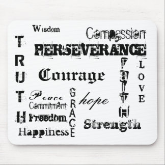 Mut, Hoffnung, T, R, U, T, H, AUSDAUER, L,… Mousepad