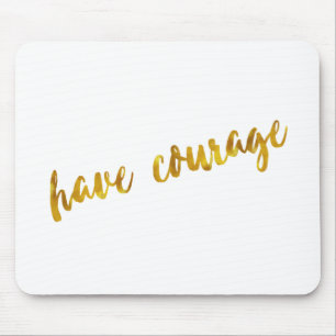 Mut inspirierende Imitate für Zitate Gold Foil Mousepad