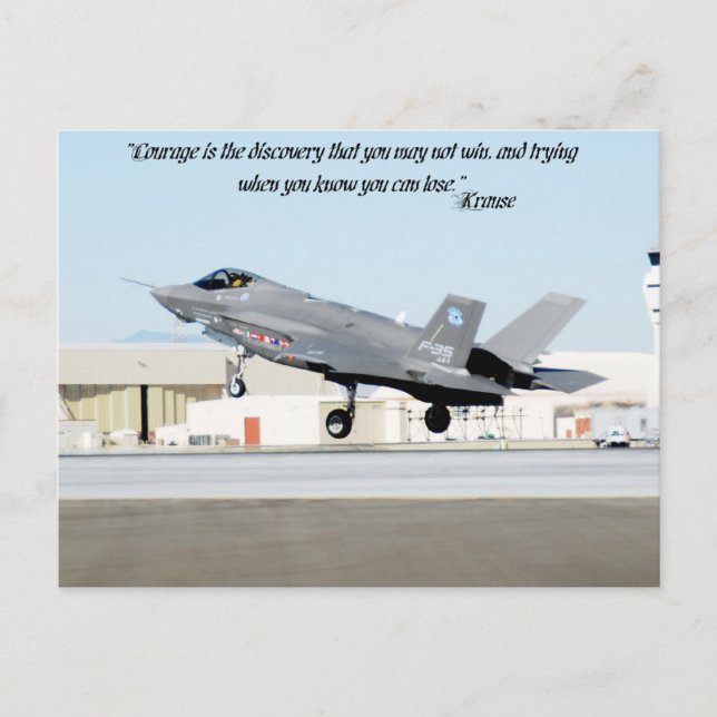 "Mut ist die Entdeckung, die du nicht gewinnen kan Postkarte (Vorderseite)