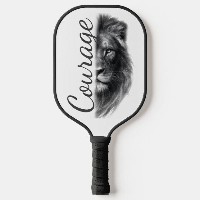 Mut Löwe Künstlerisch Minimal- Pickleball Schläger (Vorderseite)