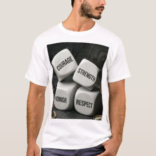 Mut Mut Ehre Respekt Würfel Spartan Krieger T-Shirt
