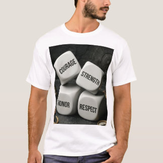 Mut Mut Ehre Respekt Würfel Spartan Krieger T-Shirt