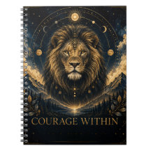 Mut notebook mit Löwen-Geist Motivationskraft
