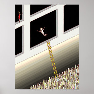 Mut, sich in die unbekannte Dunkelheit zu wagen. Poster