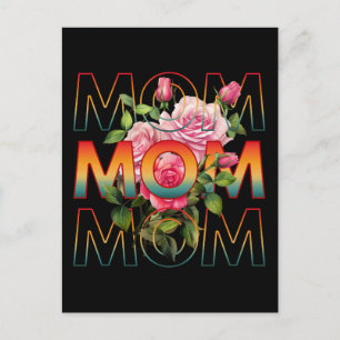 Mut-Typografie und Rosen Postkarte