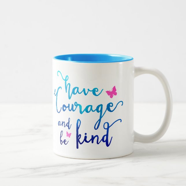 Mut-u. Güte-Kaffee-Tasse Zweifarbige Tasse (Rechts)