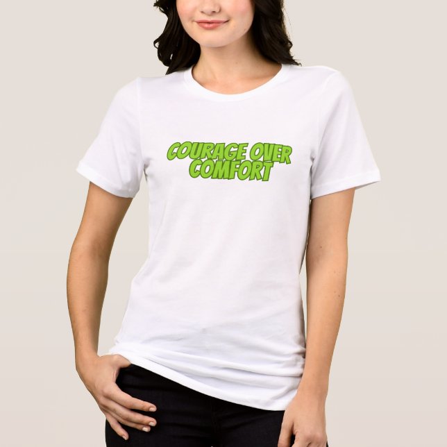 Mut über Komfort Tri-Blend Shirt (Vorderseite)