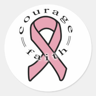 Mut und Glaube Runder Aufkleber