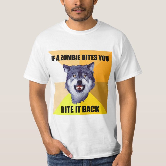 MUT-WOLF, wenn ein Zombie Sie beißt T-Shirt (Vorderseite)