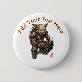 Mutant Pig Warrior - Cyberpunk Butcher mit Ketten Button