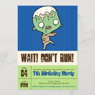 Mutant Zombie Custom zum Geburtstag Einladung