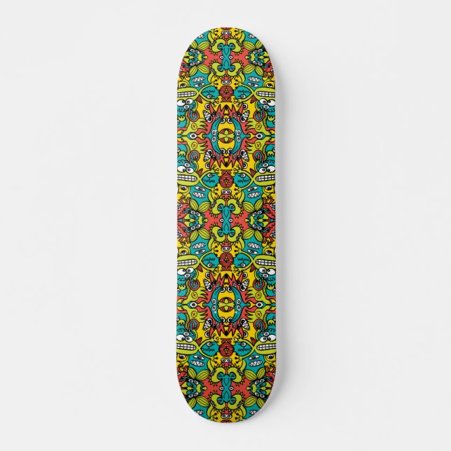 Mutante Wesen aus meinem Labrador im Doodart-Stil Skateboard (Vorne)