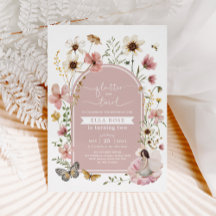 Mute Blush Boho Fairy Wildblume Girl Birthday