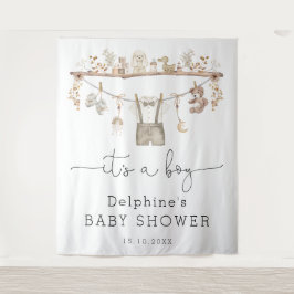 Mute Boho Little Man Boy Baby Dusche Willkommen Wandteppich