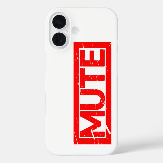 Mute Briefmarke iPhone 16 Hülle (Rückseite)