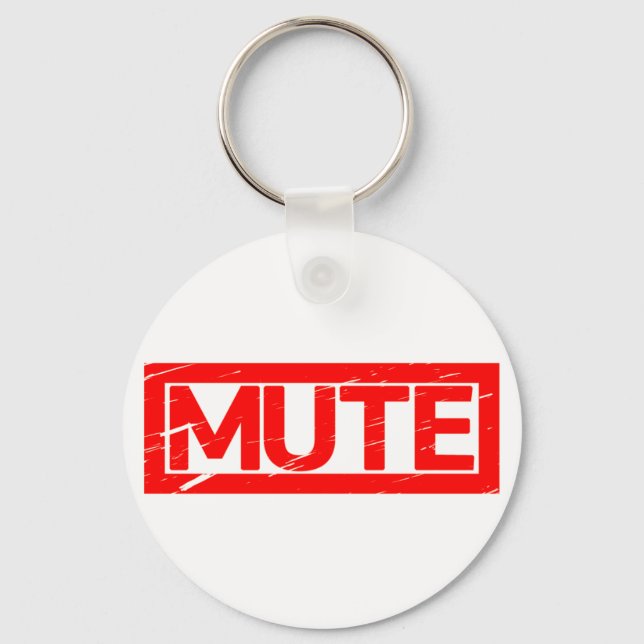 Mute Briefmarke Schlüsselanhänger (Vorderseite)