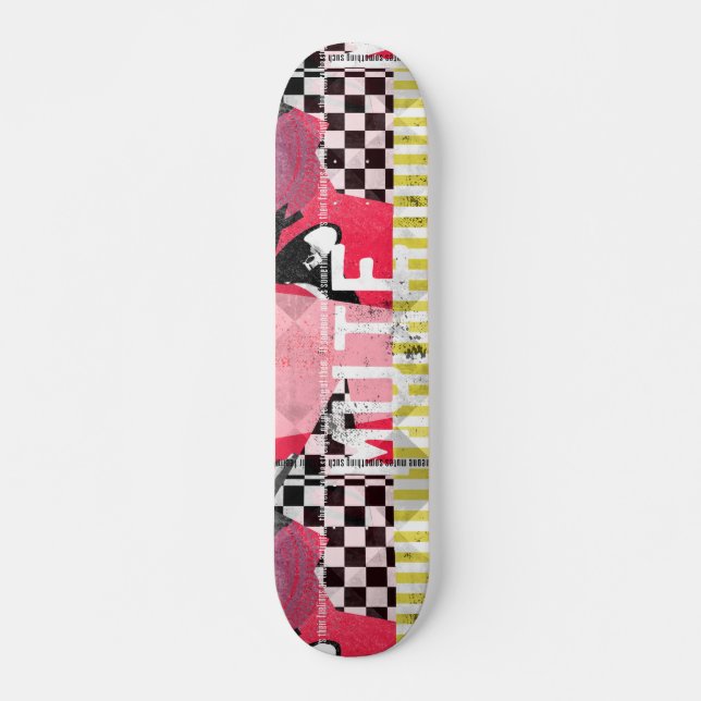 Mute collage art  skateboard (Vorne)