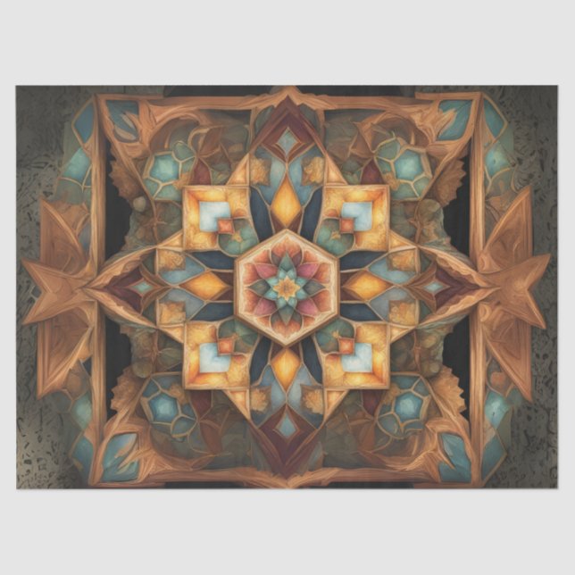 Mute Farbe Mandala-Dekodia Seidenpapier (Vorderseite)