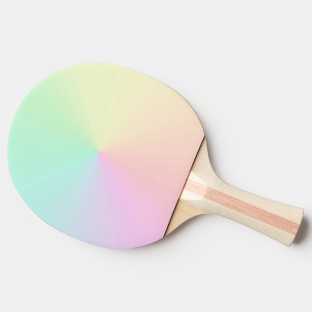 Mute Gradient Ombre Pastel Ästhetische Sommer Tischtennis Schläger (Rückseite Seitenansicht)