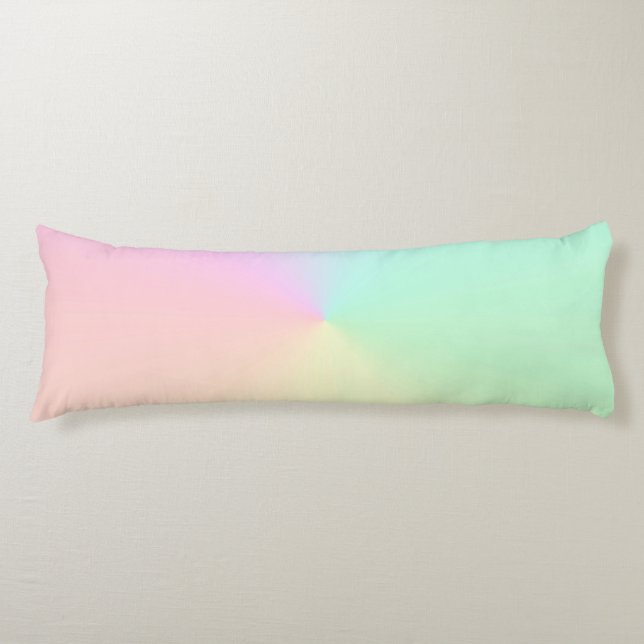 Mute Gradient Ombre Rainbow Pastel Ästhetische Seitenschläferkissen (Vorderseite)