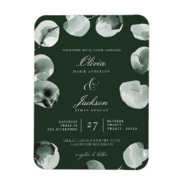 Mute grüne Eukalyptus-Skripte Moderne Hochzeit Magnet