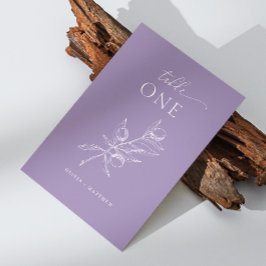 Mute Lila Olive Hochzeit | Romantischer Lavendel Tischnummer