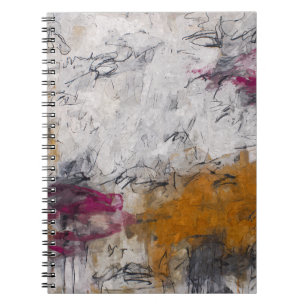 Mute Orange Magenta Gray Sketch Abstrakt Notizblock