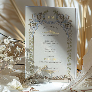 Mute Save the Date Viktorianisch Royal Wedding Folieneinladung